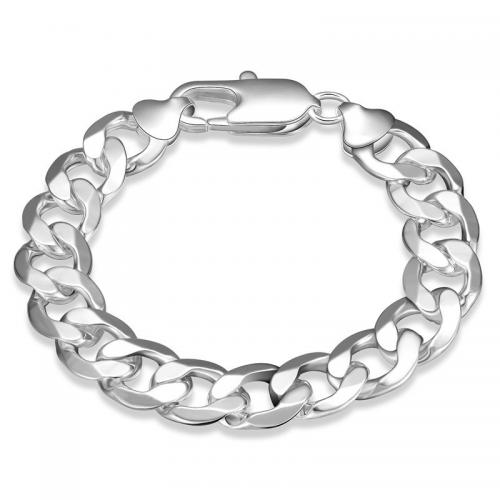 925 Sterling Silver Bangle Bracelet, plated, Unisex & different size for choice, golden, Sold By PC