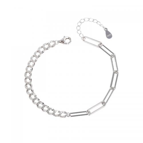 925 Sterling Silver Bangle Bracelet, with 3CM extender chain, polished, for woman, more colors for choice, Length:Approx 16.5 cm, Sold By PC