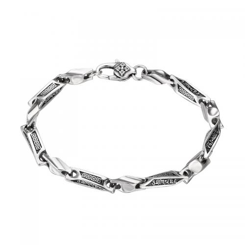 925 Sterling Silver Bangle Bracelet, Antique finish, Unisex & enamel, silver color, Length:Approx 18 cm, Sold By PC