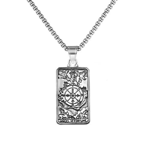 Титановые стали ожерелье, титан, с цинковый сплав, покрыт лаком, Мужская, оригинальный цвет, длина:Приблизительно 50 см, продается PC