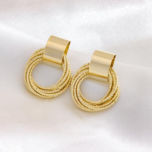 Edelstahl Ohrringe, 304 Edelstahl, 18K vergoldet, Modeschmuck & für Frau, keine, frei von Nickel, Blei & Kadmium, 20x25mm, verkauft von Paar
