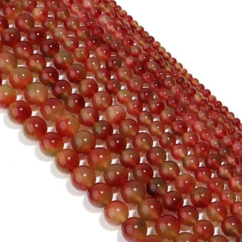Natural Chalcedony Bead Round polished DIY cherry quartz Sold Per Approx 38 cm Strand