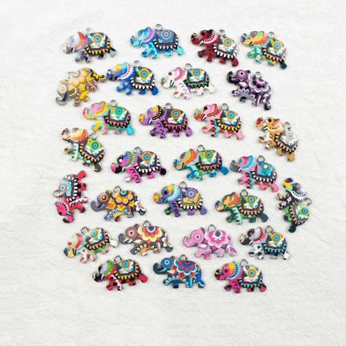 Zinc Alloy Animal Pendants silver color plated random style & DIY & enamel & mixed Sold By PC