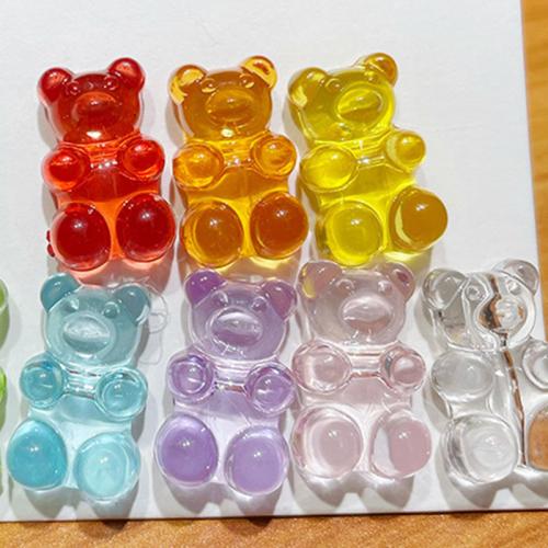 Acryl Schmuck Perlen, Bär, DIY, gemischte Farben, 11x18mm, ca. 1000PCs/Tasche, verkauft von Tasche