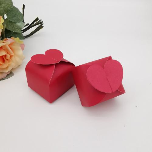 Wedding Candy Box, Pearl Paper, durable, more colors for choice, 60x60x40mm, Approx 50PCs/Bag, Sold By Bag