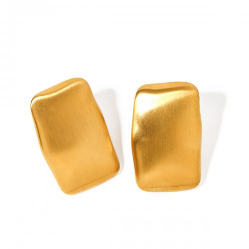 Pendientes de Acero Inoxidable, acero inoxidable 304, 18K chapado en oro, Joyería & para mujer, dorado, 20.10x31mm, Vendido por Par