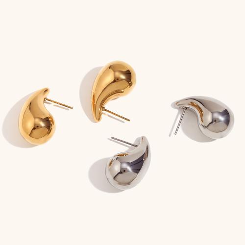 Roestvrij staal Stud Earrings, 316L roestvrij staal, mode sieraden & voor vrouw, meer kleuren voor de keuze, 26.80x15mm, Verkocht door pair