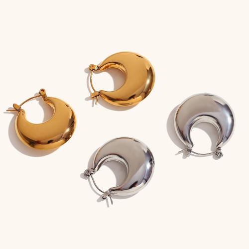 Stainless Steel Lever Terug Earring, 316L roestvrij staal, mode sieraden & voor vrouw, meer kleuren voor de keuze, 25x26.80mm, Verkocht door pair