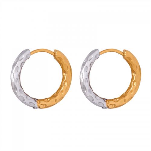 Titanium Steel  Earring, Vacuum Ion Plating, fashion jewelry & for woman, 17x16mm, Sold By Pair