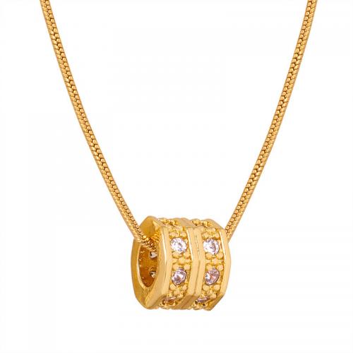 Collana di titanio acciaio, Titantium acciaio, with Ceco & ottone, with 5cm extender chain, gioielli di moda & per la donna, dorato, 7mm, Lunghezza Appross. 42 cm, Venduto da PC