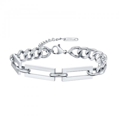 Stainless Steel Jewelry Bracelet, 304 Stainless Steel, with 5cm extender chain, polished, fashion jewelry & for man, original color, 8.80mm, Length:Approx 16.5 cm, Sold By PC