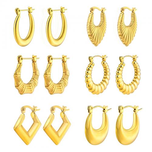 Stainless Steel Lever Terug Earring, 304 roestvrij staal, mode sieraden & verschillende stijlen voor de keuze & voor vrouw, goud, nikkel, lood en cadmium vrij, Verkocht door pair