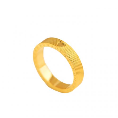 Prst prsten z nerezové oceli, 304 Stainless Steel, á, různé velikosti pro výběr & pro ženy, zlatý, Prodáno By PC