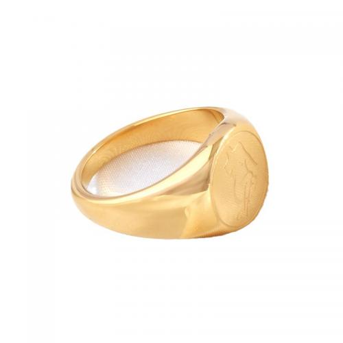 Titan Edelstahl Ringe, Titanstahl, plattiert, verschiedene Größen vorhanden & für Frau, goldfarben, verkauft von PC