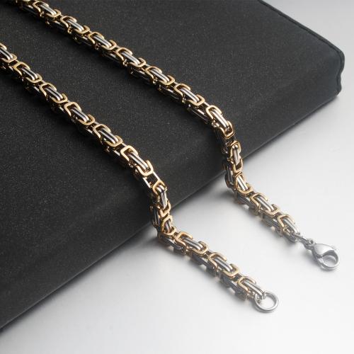 Stainless Steel Chain Necklace 304 Stainless Steel polished fashion jewelry & for man nickel lead & cadmium free Sold By PC