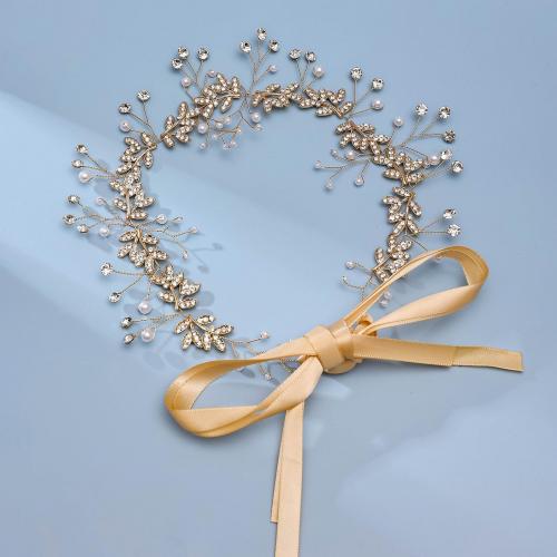 Headband Zinc Alloy with Plastic Pearl fashion jewelry & for woman & with rhinestone nickel lead & cadmium free Sold By PC