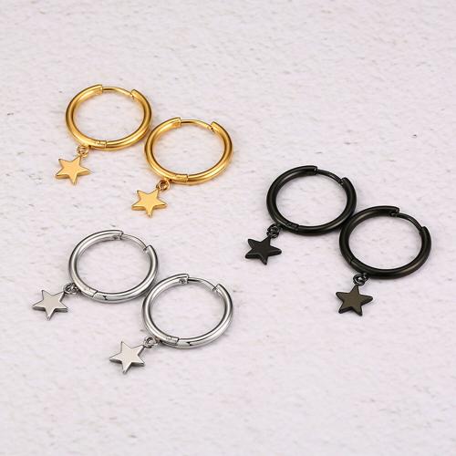 Huggie Hoop Drop Earring, 304 Stainless Steel, fashion jewelry & Unisex, more colors for choice, nickel, lead & cadmium free, 17x7mm, Sold By Pair