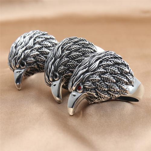 Rhinestone Stainless Steel Finger Ring 304 Stainless Steel with Rhinestone polished fashion jewelry & for man nickel lead & cadmium free Width 33mm Sold By PC