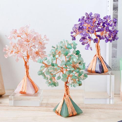 Gemstone Decoration with Zinc Alloy Tree Sold By PC