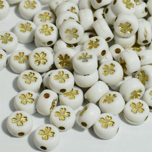 Acrylic Jewelry Beads Flat Round stoving varnish DIY Approx Sold By Bag