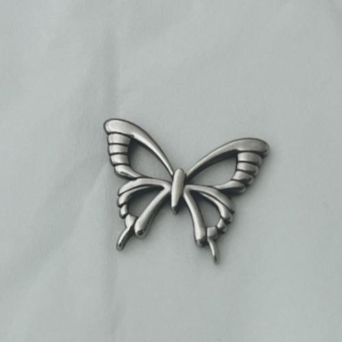 Stainless Steel Animal Pendants, 304 Stainless Steel, Butterfly, DIY & hollow, original color, 20x16x2.10mm, Approx 100PCs/Bag, Sold By Bag