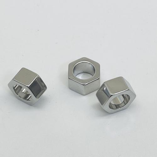 Stainless Steel Spacer Beads 304 Stainless Steel Hexagon DIY original color Approx 6.2mm Approx Sold By Bag