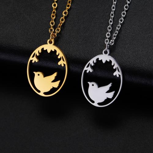 Stainless Steel Jewelry Necklace 304 Stainless Steel with 5CM extender chain Bird plated for woman & hollow Length 45 cm Sold By PC
