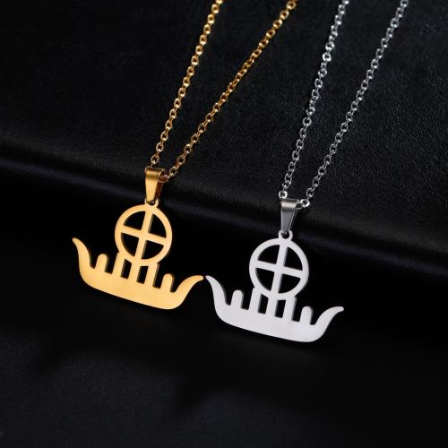 Stainless Steel Jewelry Necklace 304 Stainless Steel with 5CM extender chain Ship plated for woman & hollow Length 45 cm Sold By PC