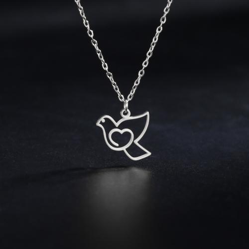 Stainless Steel Jewelry Necklace 304 Stainless Steel with 5CM extender chain Bird plated for woman & hollow Length 45 cm Sold By PC