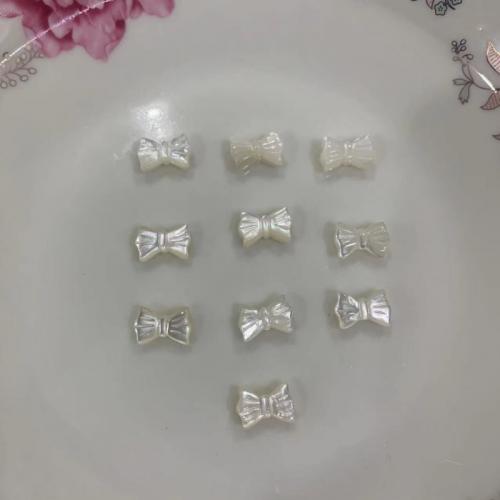 White Lip Shell Beads Bowknot DIY white Sold By PC