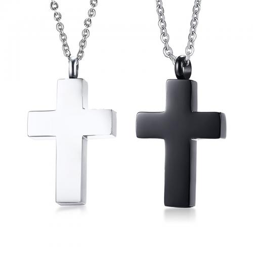 Stainless Steel Jewelry Necklace, 304 Stainless Steel, Cross, plated, fashion jewelry & Unisex & different styles for choice, more colors for choice, nickel, lead & cadmium free, pendant:38x22mm, Length:Approx 500 mm, Sold By PC