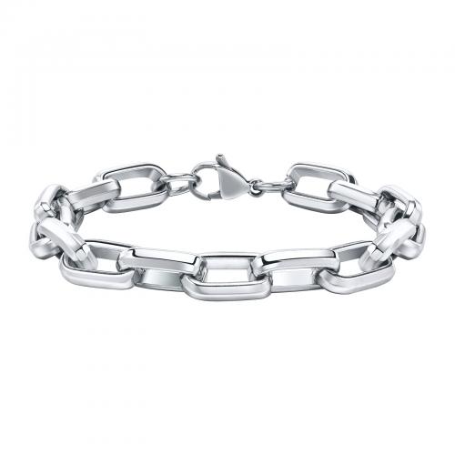 Stainless Steel Jewelry Bracelet, 304 Stainless Steel, fashion jewelry & for man, original color, nickel, lead & cadmium free, wide:9.2mm, Length:Approx 200 mm, Sold By PC
