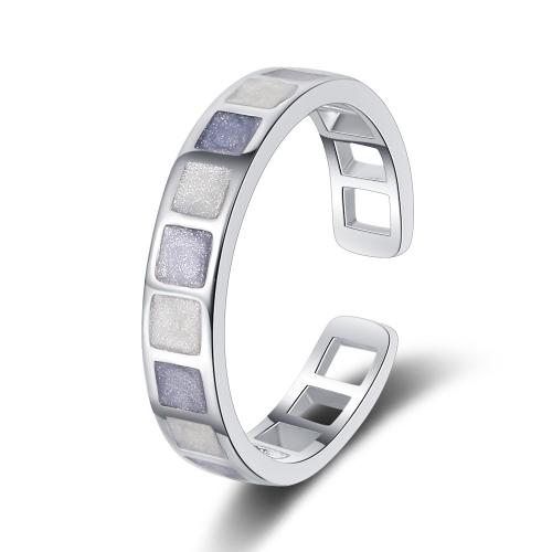 Ring Finger mosiądz, ze Epoksydowe naklejki, biżuteria moda & dla kobiety, bez zawartości niklu, ołowiu i kadmu, Inner diameter:16mm,width:4mm., sprzedane przez PC