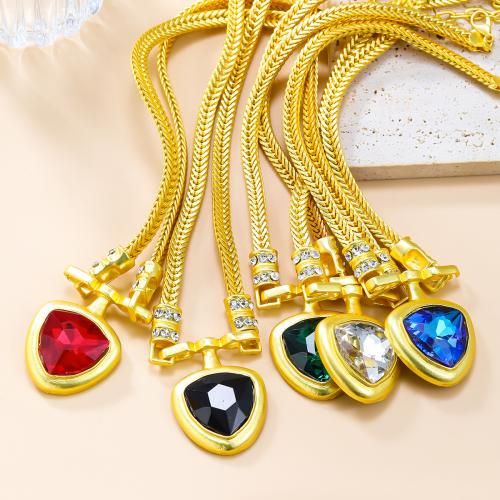 Tibetan Style Jewelry Necklace, with 8.9cm extender chain, plated, fashion jewelry & for woman & with rhinestone, more colors for choice, nickel, lead & cadmium free, Length:Approx 43.2 cm, Sold By PC