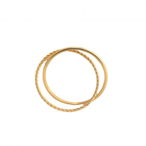 ステンレス鋼の指環, 304ステンレススチール, メッキ, 2個 & 異なるサイズの選択 & 女性用, 金色, 売り手 セット