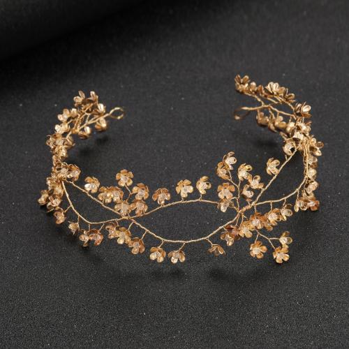Headband, Brass, with Crystal, fashion jewelry & for woman, more colors for choice, 340x60mm, Sold By PC