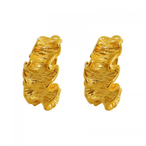Titan Stahl Ohrring, Titanstahl, Modeschmuck & für Frau, goldfarben, 15x30mm, verkauft von Paar
