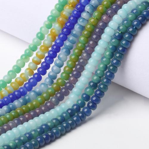 Natural Jade Beads, Round, DIY, more colors for choice, 4x6mm, Approx 95PCs/Strand, Sold By Strand