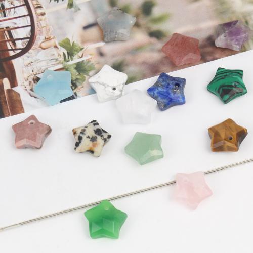 Gemstone Pendants Jewelry, Star, DIY & different materials for choice, more colors for choice, 12x11.50mm, Sold By PC