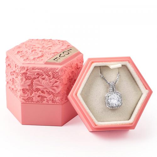 Multifunctional Jewelry Box, Plastic, with Velveteen, dustproof & different styles for choice, more colors for choice, 50x47x45mm, Sold By PC