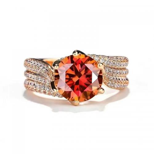 metal anillo, Patrón Geométrico, chapado, para mujer & con diamantes de imitación, más colores para la opción, tamaño:7, Vendido por UD