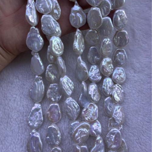 Cultured Baroque Freshwater Pearl Beads DIY white Length about 16-17mm Approx Sold By Strand