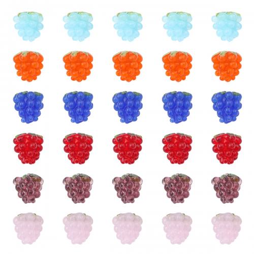 Perles murano faites à la main , chalumeau, raisin, DIY, plus de couleurs à choisir, 11x12mm, Trou:Environ 1mm, Vendu par PC