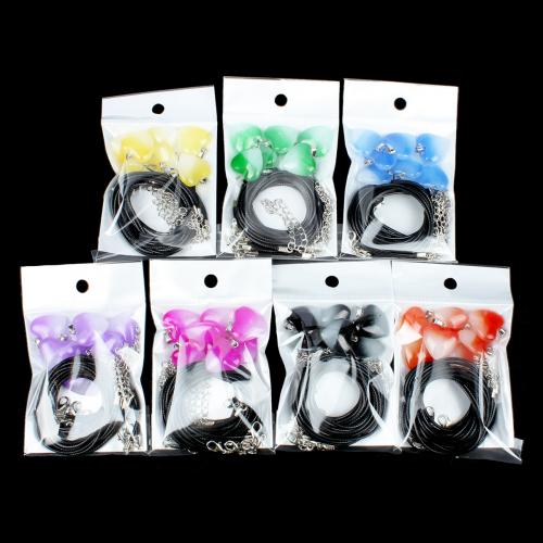 Glass Beads Halskæder, Glas, med Koreansk + Sydkorea, Heart, mode smykker, flere farver til valg, 20x22x8mm, Længde Ca. 40 cm, 7pc'er/Bag, Solgt af Bag