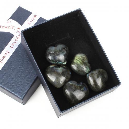 Fashion Decoration, Labradorite, Christmas Tree, different packing style for choice & different designs for choice, Heart: 25*12mm, egg: 23*30*12mm, 5PCs/Box, Sold By Box