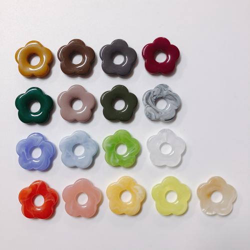 Acrylic Pendants, Flower, DIY, more colors for choice, 26x26x5mm, 10PCs/Bag, Sold By Bag