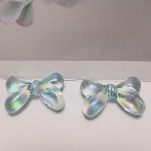Plated Acrylic Beads Bowknot UV plating DIY Approx Sold By Bag