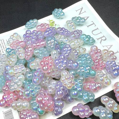 Plated Acrylic Beads, Cloud, UV plating, random style & DIY & different materials for choice, 16x23mm, Approx 200PCs/Bag, Sold By Bag