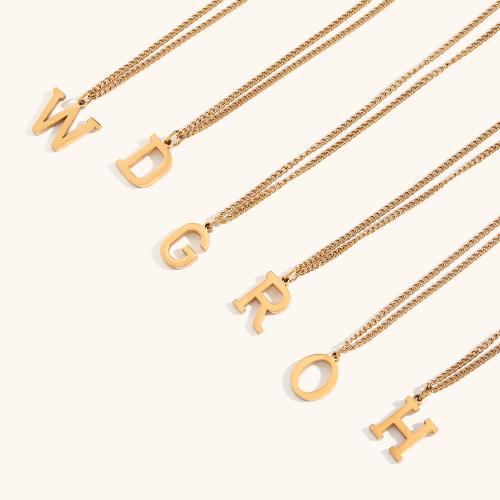 Stainless Steel Jewelry Necklace, 316L Stainless Steel, with 5cm extender chain, 18K gold plated, fashion jewelry & different styles for choice & for woman, golden, Sold Per Approx 40 cm Strand