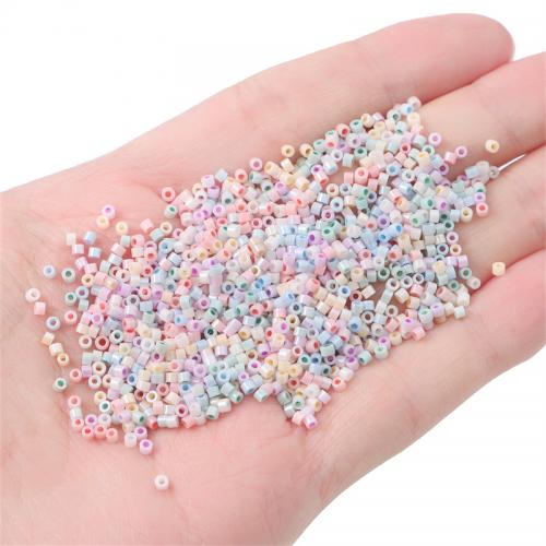 Solid Color Glass Seed Beads Column DIY 2mm Approx 0.8mm Approx Sold By Bag